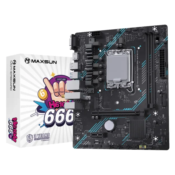 MAXSUN Motherboard H610M WIFI DDR5 support Intel 14/13/12th generation Core LGA1700 CPU DDR5 M.2 PCIEX16 4.0 Computer components 2