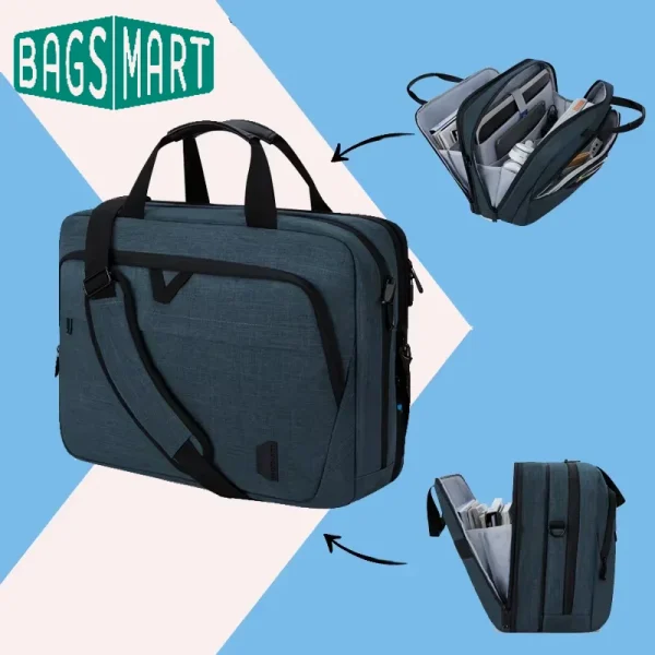 BAGSMART 17.3 Inch Laptop Bag Expandable Computer Bag Laptop Briefcase Men Women Laptop Shoulder Bag Work Business Travel Office 1