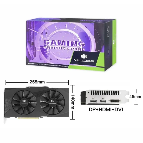 MLLSE Video Card AMD Radeon RX 580 8GB GDRR5 256-bit PCI Express 3.0 ×16 Computer Desktops Graphics Cards Gaming GPU placa 6