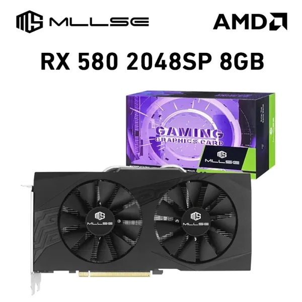 MLLSE Video Card AMD Radeon RX 580 8GB GDRR5 256-bit PCI Express 3.0 ×16 Computer Desktops Graphics Cards Gaming GPU placa 1