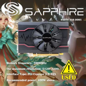 Sapphire RX550 4GB DDR5 Graphics Cards PC Desktop Computer Game Map PCI-E X16 1