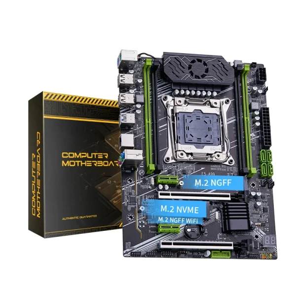 QIYIDA X99 motherboard set kit LGA2011-3 xeon E5 2680 V4 2*16GB=32GB 3200MHz 4 channels DDR4 SATA 3.0 nvme M.2 SATA M.2ATX 2