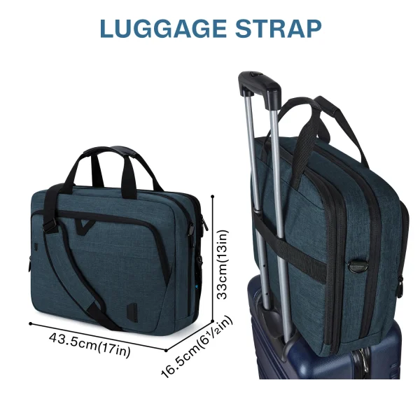 BAGSMART 17.3 Inch Laptop Bag Expandable Computer Bag Laptop Briefcase Men Women Laptop Shoulder Bag Work Business Travel Office 6