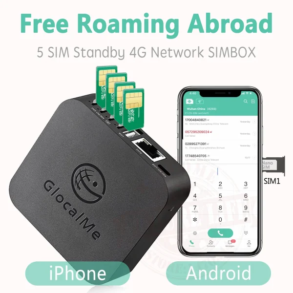 Glocalme simbox Voip Call voice router Multi 4G SIM worldwide for iOS & Android Make Call &SMS 3