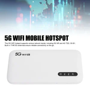 5G WiFi 6 Mobile Hotspot High Speed Support 16 Devices 6100mAh Portable WiFi Hotspot Router with SIM Card Slot for Phone Tablet 1