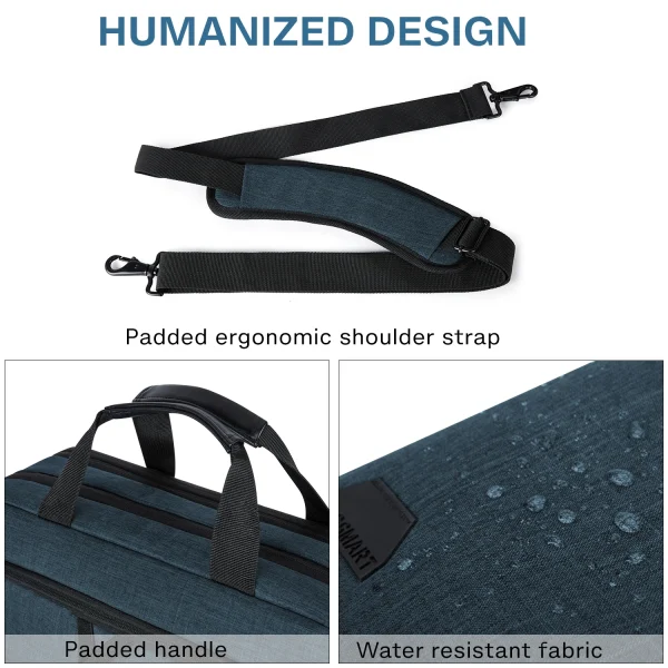 BAGSMART 17.3 Inch Laptop Bag Expandable Computer Bag Laptop Briefcase Men Women Laptop Shoulder Bag Work Business Travel Office 5